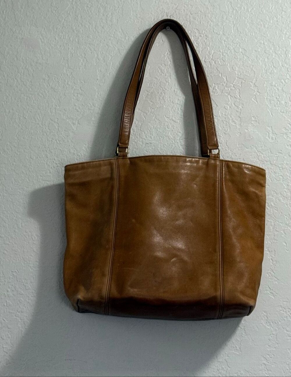 COACH Glove Tanned Cowhide Tote w/hangtag in Brown bag VINTAGE Made in USA